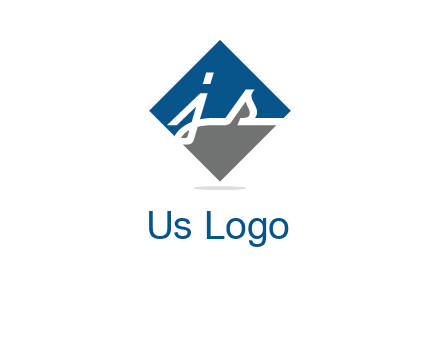 letter j and s inside the rhombus shape logo