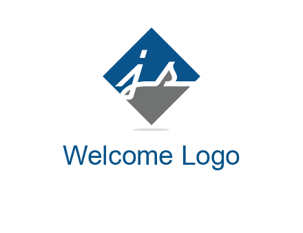 letter j and s inside the rhombus shape logo