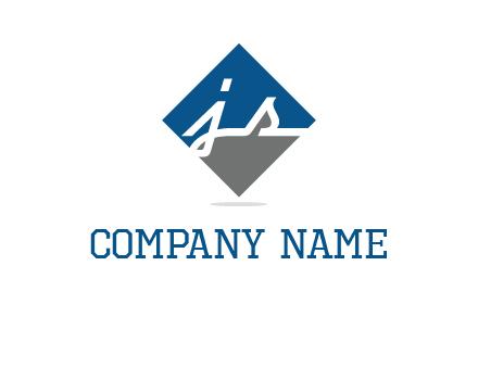 letter j and s inside the rhombus shape logo