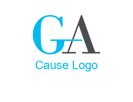 letter G joined in with letter A