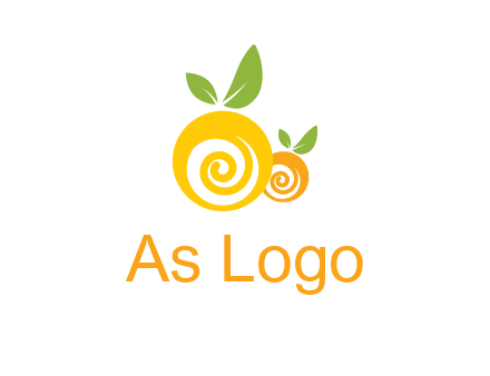korus in oranges with leaves food logo