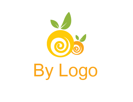 korus in oranges with leaves food logo