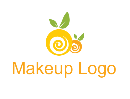 korus in oranges with leaves food logo