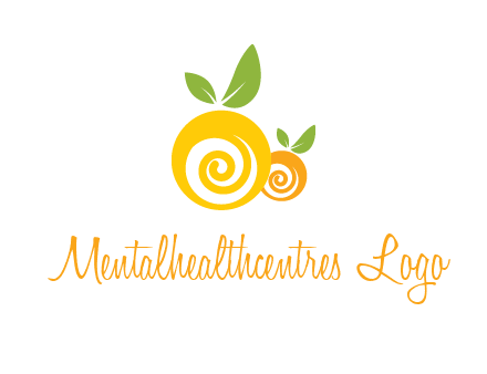 korus in oranges with leaves food logo