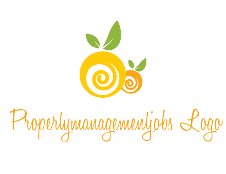 korus in oranges with leaves food logo