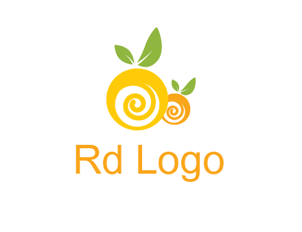 korus in oranges with leaves food logo
