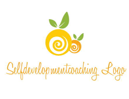 korus in oranges with leaves food logo