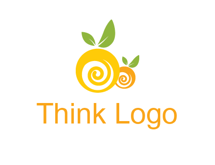 korus in oranges with leaves food logo