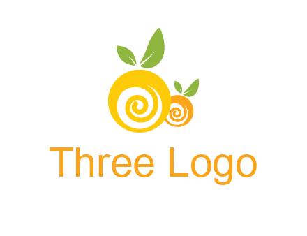 korus in oranges with leaves food logo