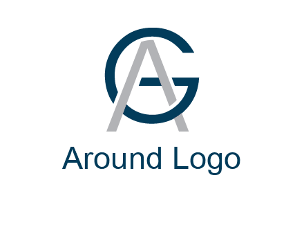 letter A intertwining with letter G