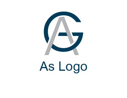 letter A intertwining with letter G