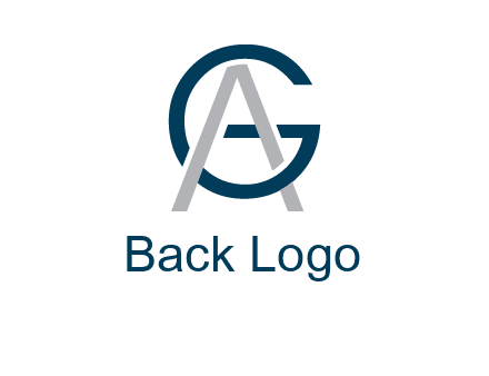 letter A intertwining with letter G