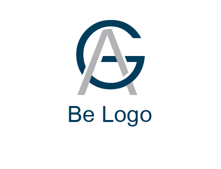 letter A intertwining with letter G