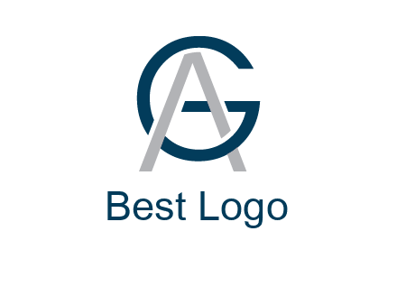 letter A intertwining with letter G