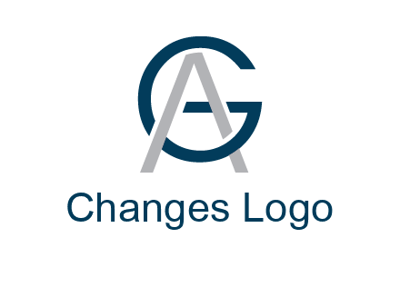 letter A intertwining with letter G