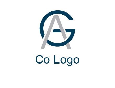 letter A intertwining with letter G