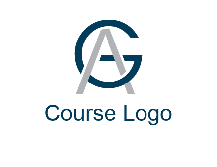 letter A intertwining with letter G