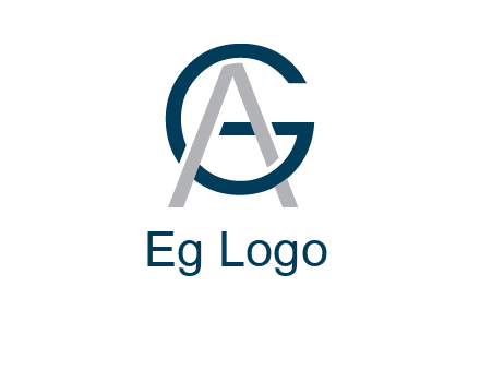 letter A intertwining with letter G
