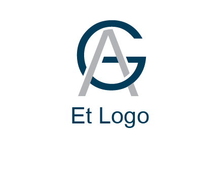 letter A intertwining with letter G
