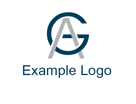 letter A intertwining with letter G