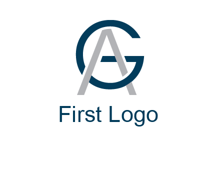 letter A intertwining with letter G