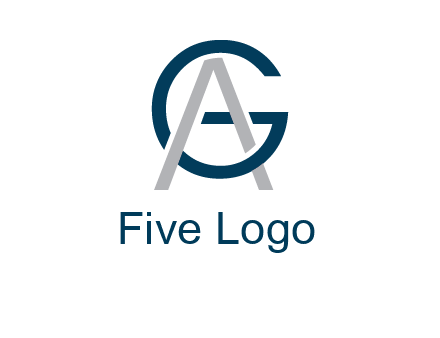 letter A intertwining with letter G