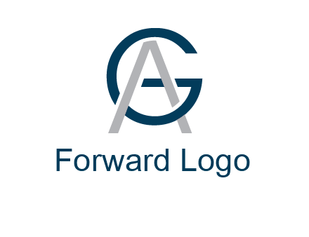 letter A intertwining with letter G