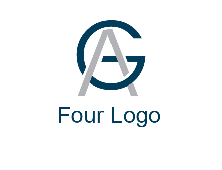 letter A intertwining with letter G