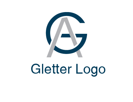 letter A intertwining with letter G