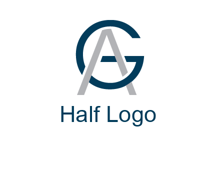 letter A intertwining with letter G