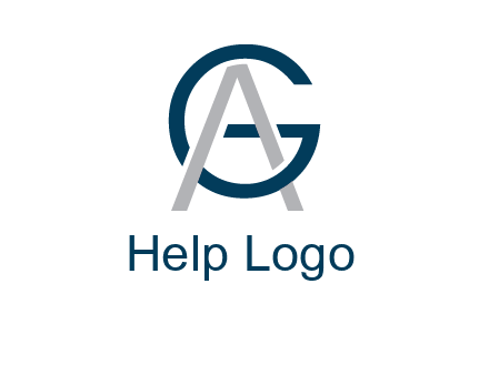 letter A intertwining with letter G