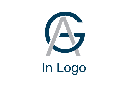 letter A intertwining with letter G