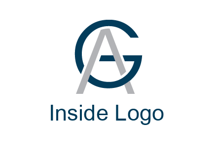 letter A intertwining with letter G