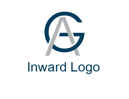 letter A intertwining with letter G