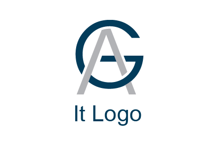 letter A intertwining with letter G