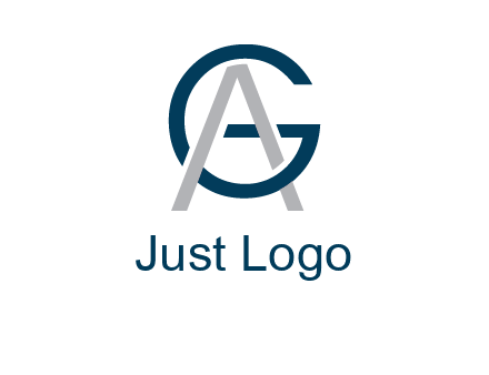 letter A intertwining with letter G