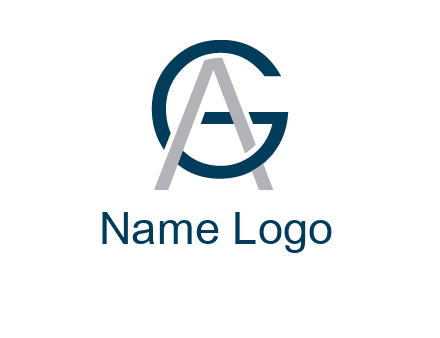 letter A intertwining with letter G