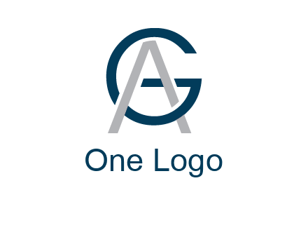 letter A intertwining with letter G