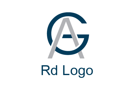 letter A intertwining with letter G