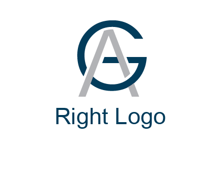letter A intertwining with letter G
