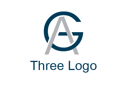 letter A intertwining with letter G