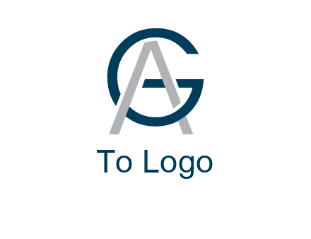 letter A intertwining with letter G