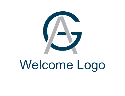 letter A intertwining with letter G