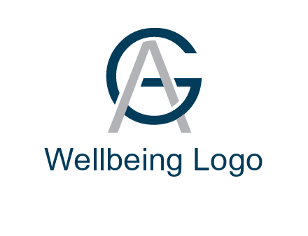 letter A intertwining with letter G