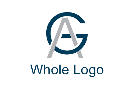 letter A intertwining with letter G