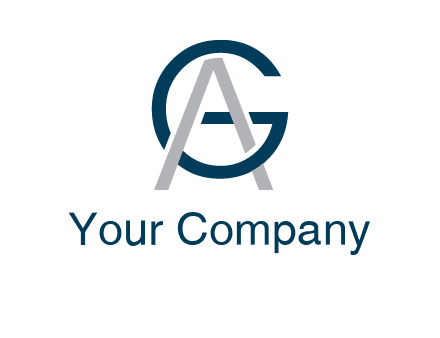 letter A intertwining with letter G