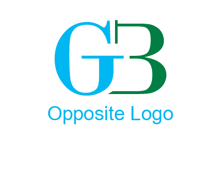 letter G with letter B forming number 3