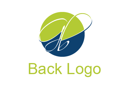 letter g and b inside the circle logo