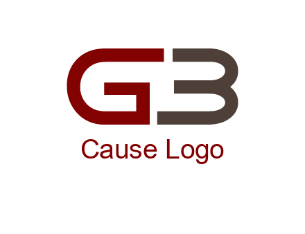 abstract letter GB together