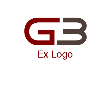 abstract letter GB together